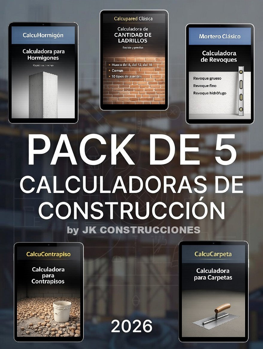 Pack de 5 Calculadoras de Construcción