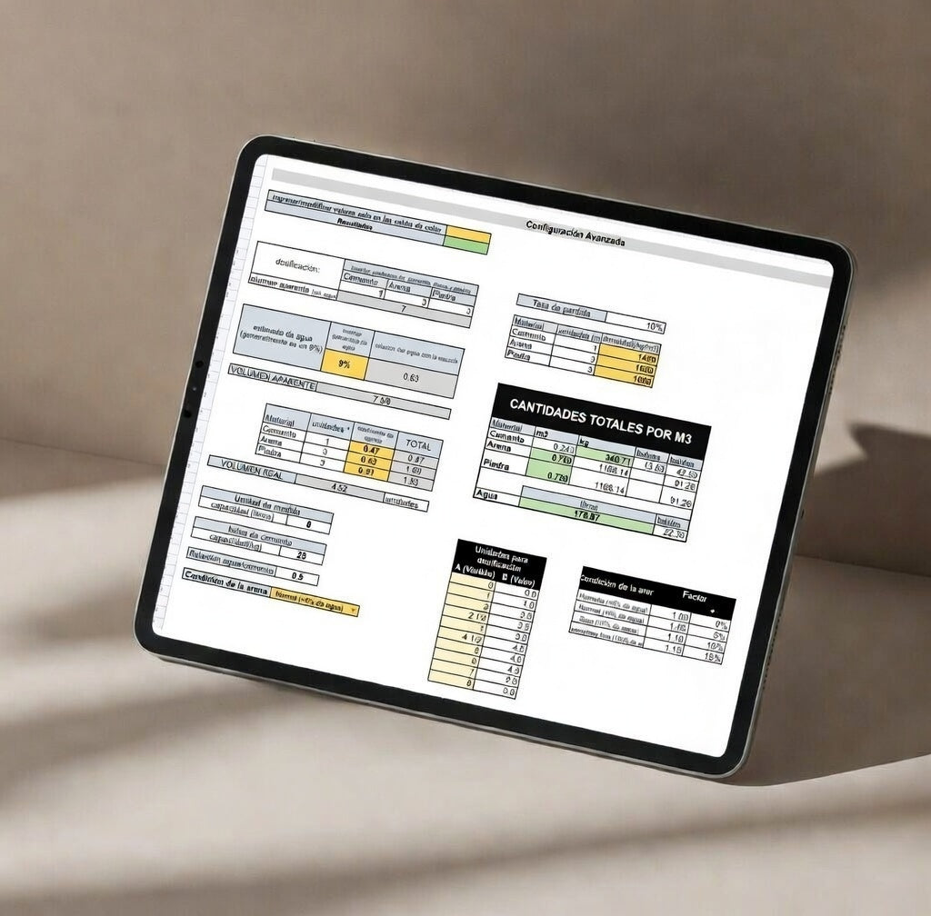 CalcuHormigón PRO (Calculadora para hormigones AVANZADA)
